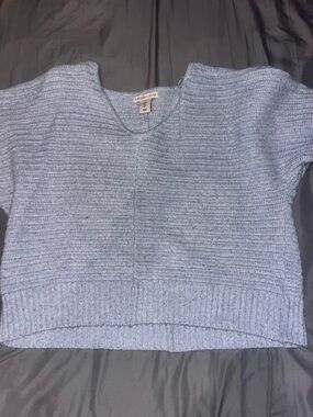 Sincerely Jules Sky Blue Cropped Knit Sweater